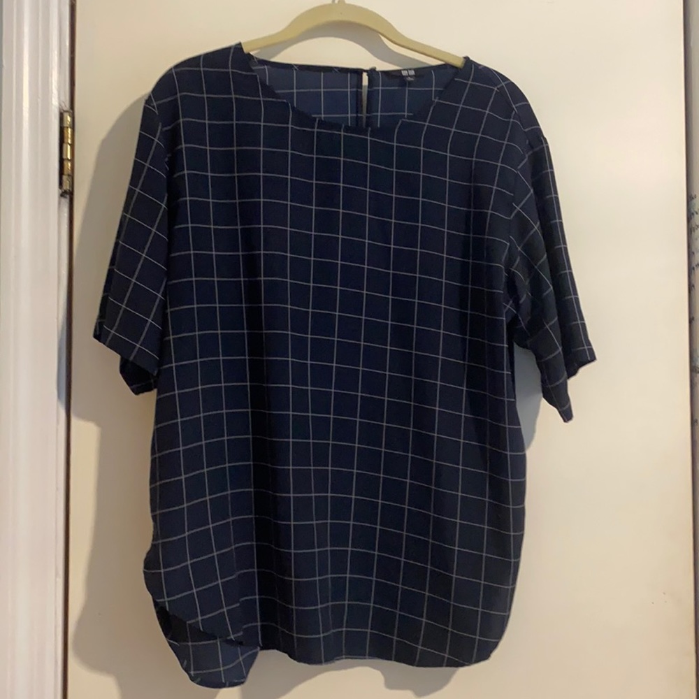 EUC UNIQULO Windowpane blouse